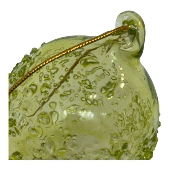 7 Vintage Hand Blown Tear Drop Icicles Sugared Green Celadon 8" Long - Picture 6 of 9